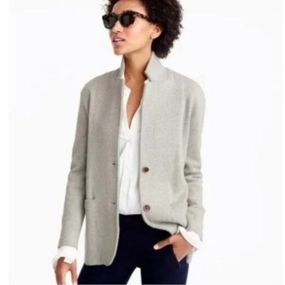 J Crew 100% Merino Wool Sweater Blazer - Picture 2 of 5
